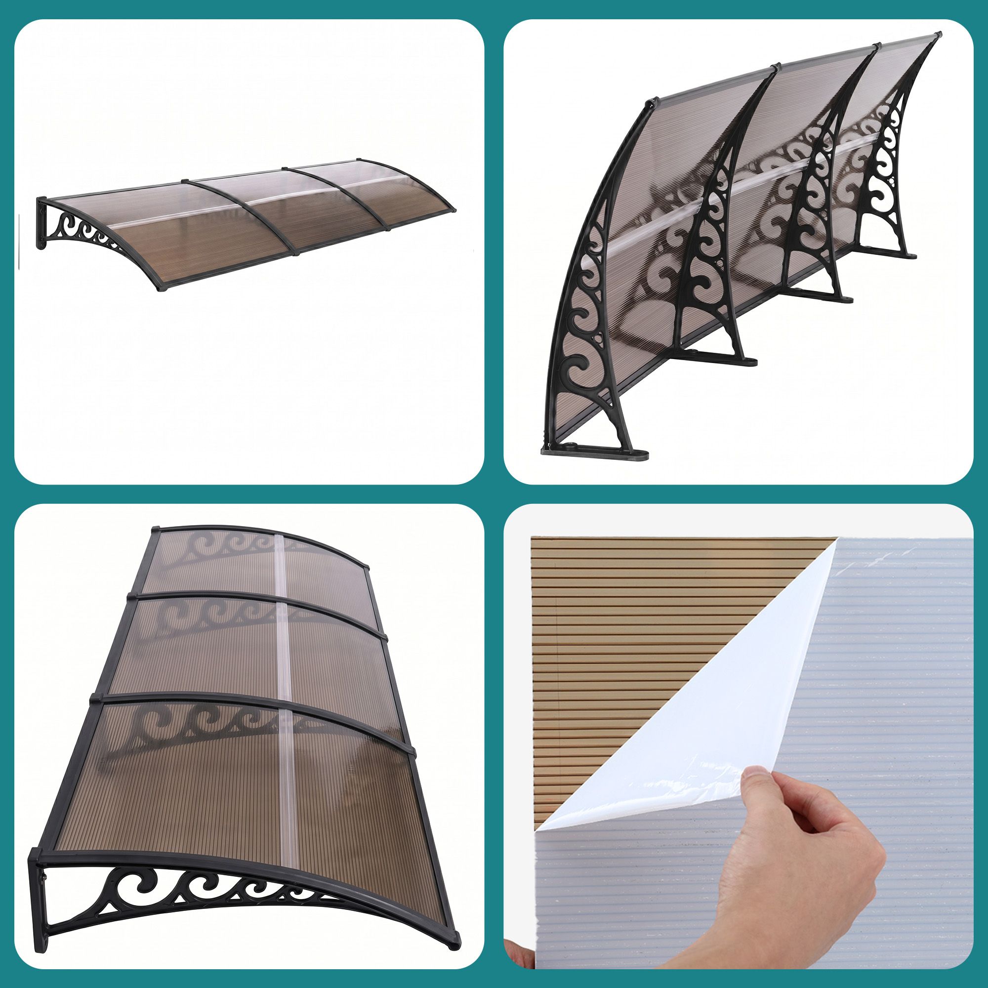 Instahut Window Door Awning 0.8mx3m Brown - Home & Garden > Shading > Awnings - Rivercity House & Home Co. (ABN 18 642 972 209) - Affordable Modern Furniture Australia