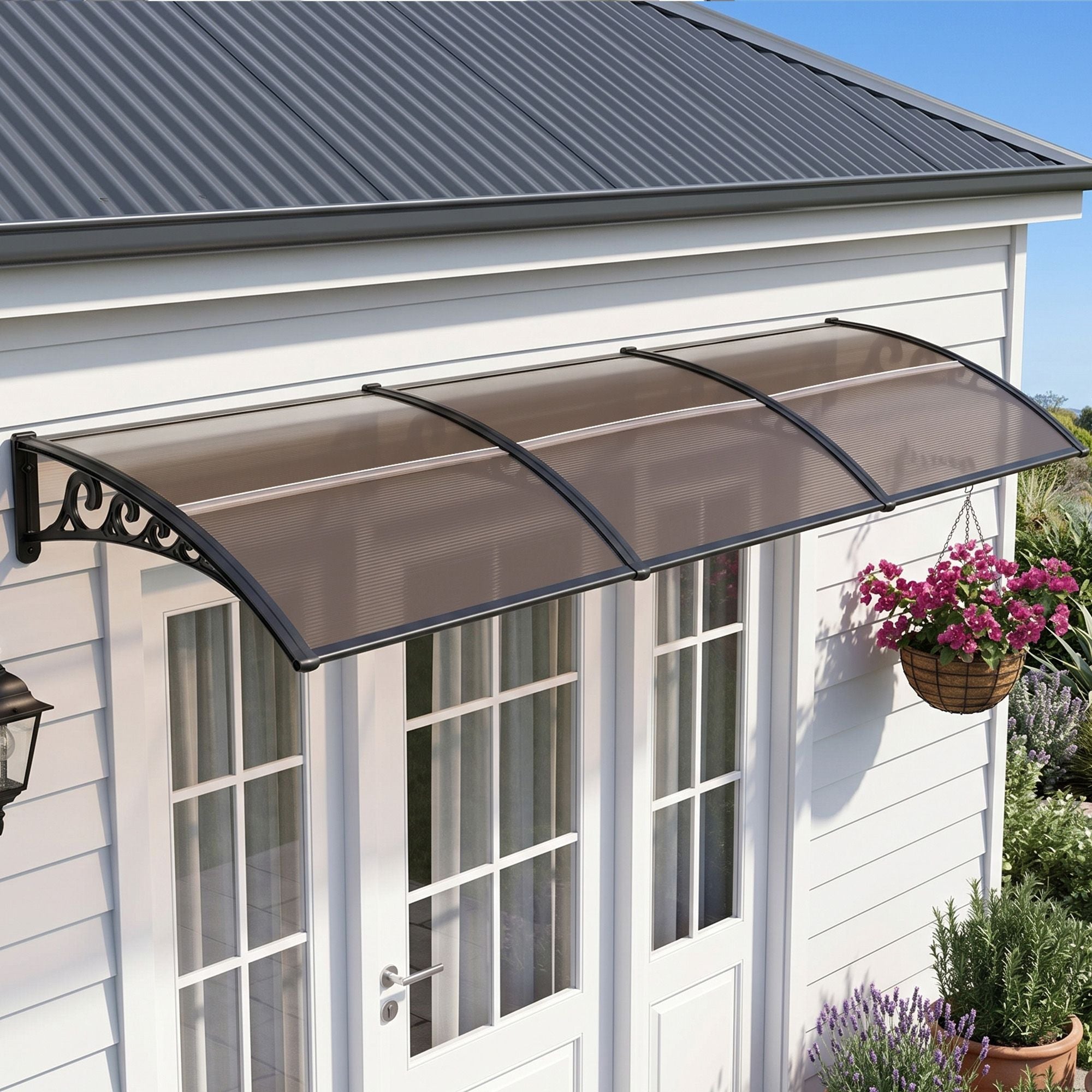 Instahut Window Door Awning 0.8mx3m Brown - Home & Garden > Shading > Awnings - Rivercity House & Home Co. (ABN 18 642 972 209) - Affordable Modern Furniture Australia