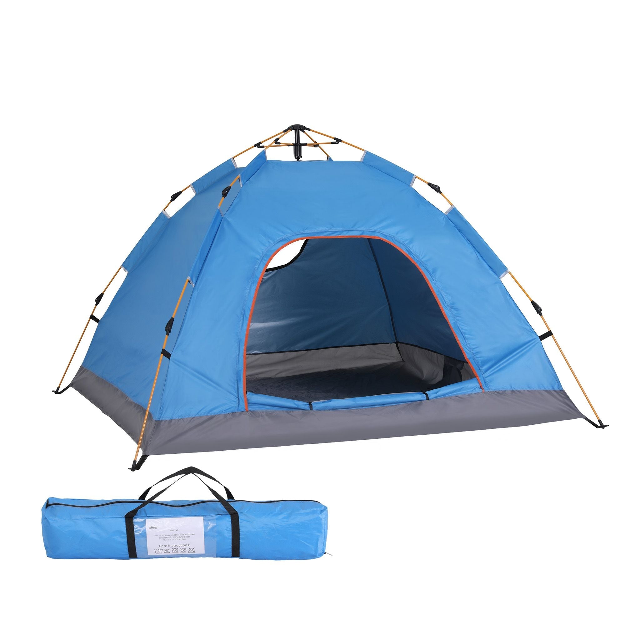 Instant Pop Up 2 to 3 Person Camping Tent for Outdoor Hiking - Blue - Outdoor Recreation > Camping > Tents - Rivercity House & Home Co. (ABN 18 642 972 209) - Affordable Modern Furniture Australia