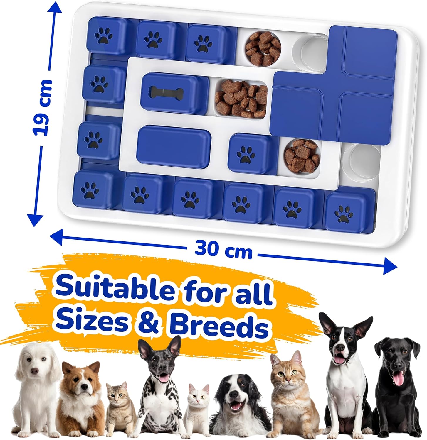 Interactive Dog Puzzle Toy & Slow Feeder Treat Dispenser for Dogs and Cats - Multi - Color - Pet Care > Dog Supplies > Dog Bowls, Feeders & Waterers - Rivercity House & Home Co. (ABN 18 642 972 209) - Affordable Modern Furniture Australia