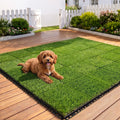 Interlocking Artificial Grass Turf Tiles for Balcony and Pets 24 Pack