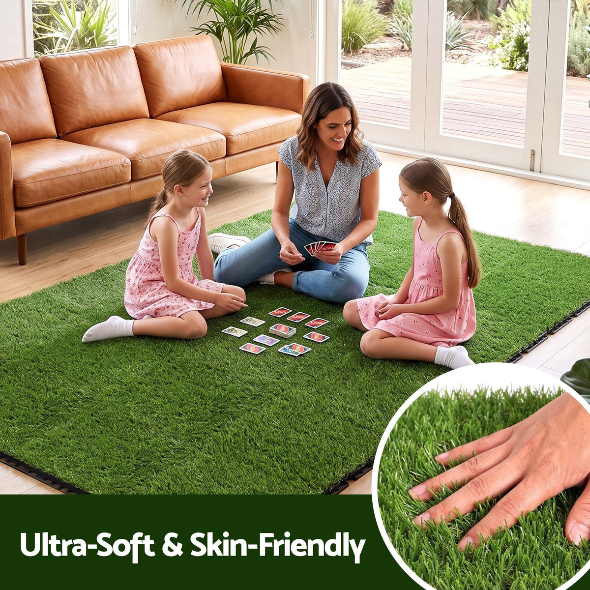 Interlocking Artificial Grass Turf Tiles for Balcony and Pets 24 Pack - Home & Garden > Artificial Plants > Artificial Grass - Rivercity House & Home Co. (ABN 18 642 972 209) - Affordable Modern Furniture Australia