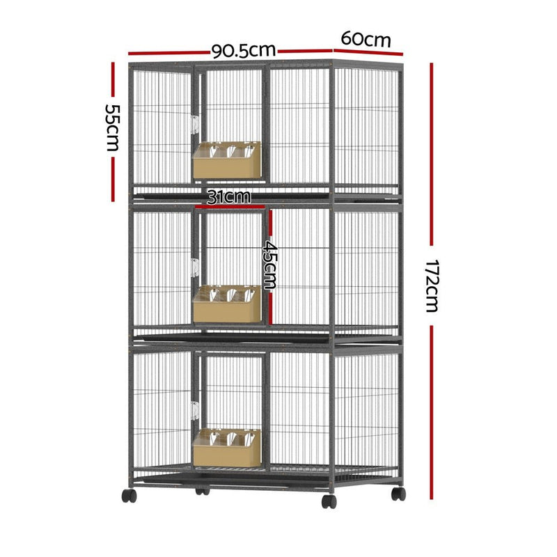 i.Pet Bird Cage Large Bird Cages Aviary Budgie Perch Cage Parrot Pet Stand Wheels - Pet Care > Bird - Rivercity House & Home Co. (ABN 18 642 972 209) - Affordable Modern Furniture Australia