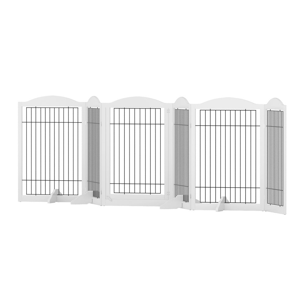 i.Pet Dog Playpen Enclosure 6 Panel Pet Fence Wooden Play Pen - Pet Care > Dog Supplies - Rivercity House & Home Co. (ABN 18 642 972 209) - Affordable Modern Furniture Australia