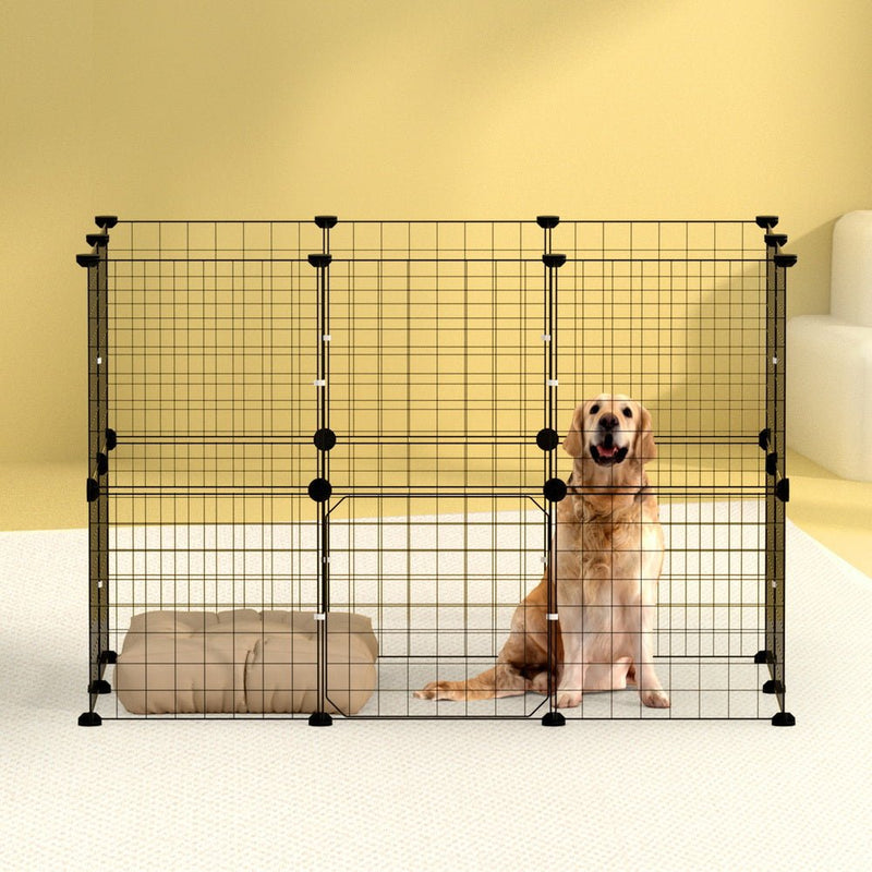 i.Pet Pet Dog Playpen Enclosure Cage 20 Panel Puppy Fence Play Pen Foldable Metal - Pet Care > Pet Food - Rivercity House & Home Co. (ABN 18 642 972 209) - Affordable Modern Furniture Australia