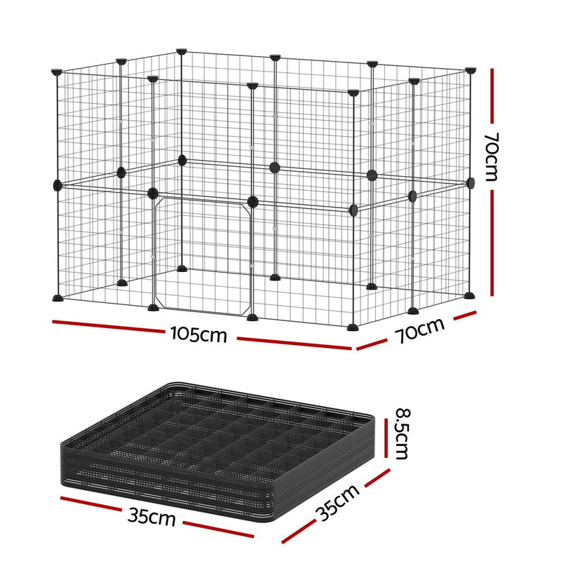 i.Pet Pet Dog Playpen Enclosure Cage 20 Panel Puppy Fence Play Pen Foldable Metal - Pet Care > Pet Food - Rivercity House & Home Co. (ABN 18 642 972 209) - Affordable Modern Furniture Australia