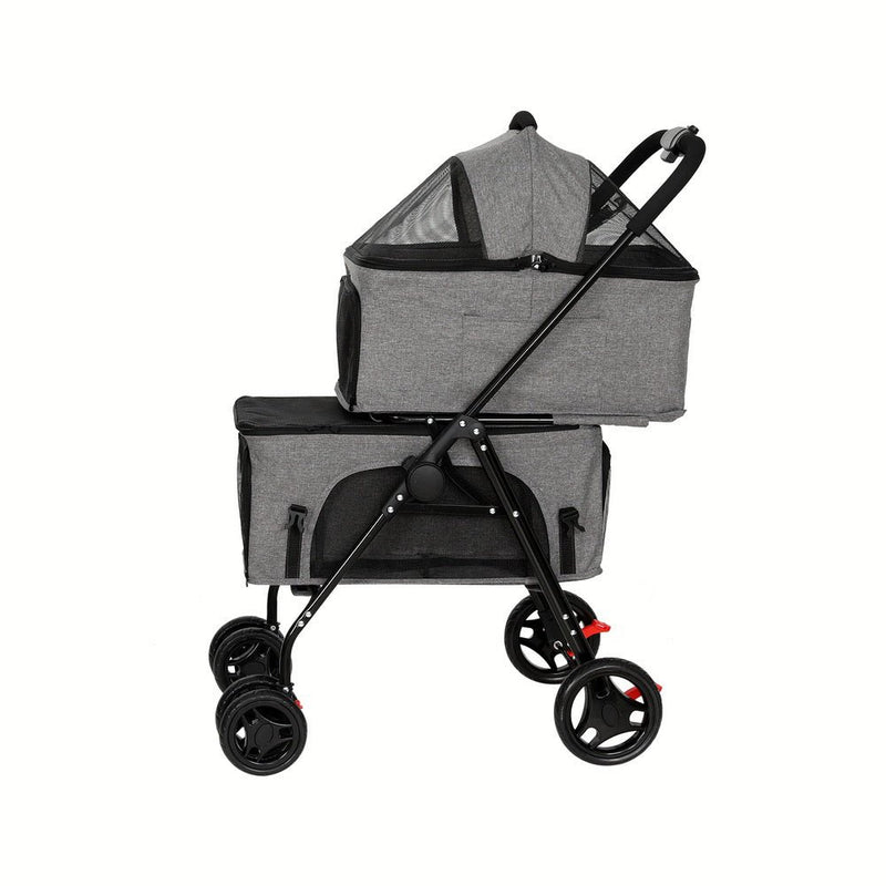 i.Pet Pet Stroller 2-tier Dog Pram Large Cat Carrier Travel Pushchair Foldable - Pet Care > Dog Supplies - Rivercity House & Home Co. (ABN 18 642 972 209) - Affordable Modern Furniture Australia