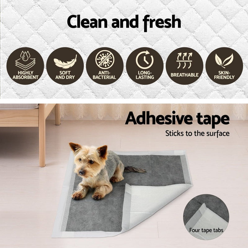 i.Pet Pet Training Pads 200pcs 60x60cm Puppy Dog Toilet Pee Indoor Super Absorbent Grey - Pet Care > Dog Supplies - Rivercity House & Home Co. (ABN 18 642 972 209) - Affordable Modern Furniture Australia