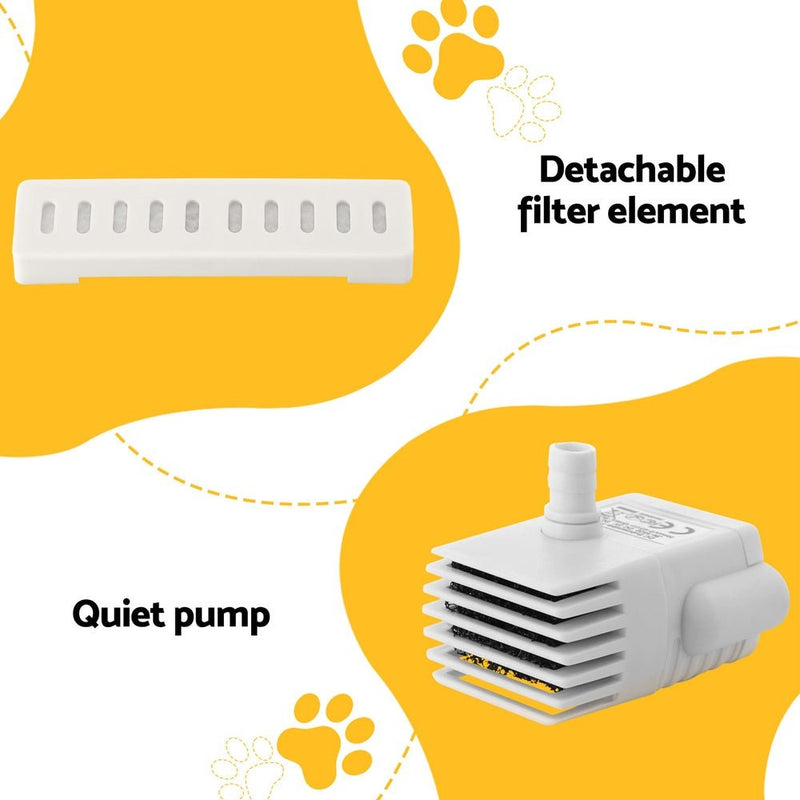 i.Pet Pet Water Fountain Dispenser Filter Dog Cat Drinking Automatic Electric 2.2L - Pet Care > Dog Supplies - Rivercity House & Home Co. (ABN 18 642 972 209) - Affordable Modern Furniture Australia