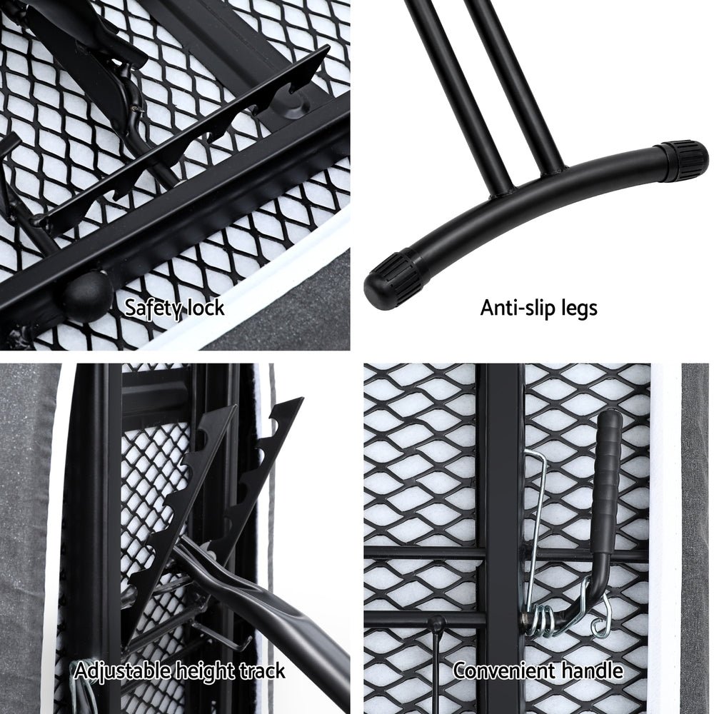 Ironing Board Foldable Iron Rest Black - Appliances > Washers, Dryers & Irons > Irons & Ironing Systems - Rivercity House & Home Co. (ABN 18 642 972 209) - Affordable Modern Furniture Australia
