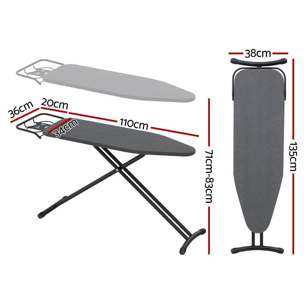 Ironing Board Foldable Iron Rest Black - Appliances > Washers, Dryers & Irons > Irons & Ironing Systems - Rivercity House & Home Co. (ABN 18 642 972 209) - Affordable Modern Furniture Australia