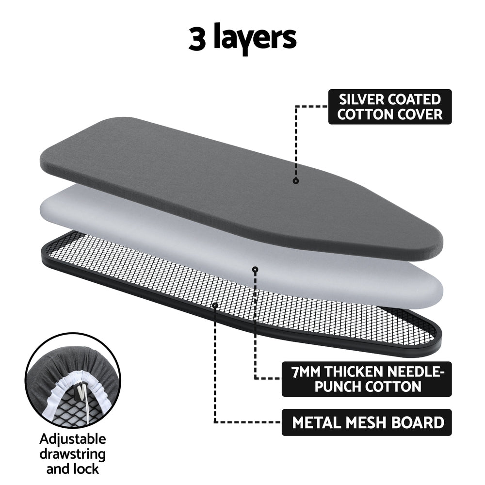 Ironing Board Foldable Iron Rest Black - Appliances > Washers, Dryers & Irons > Irons & Ironing Systems - Rivercity House & Home Co. (ABN 18 642 972 209) - Affordable Modern Furniture Australia