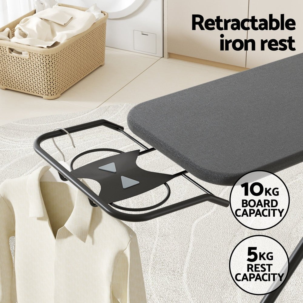 Ironing Board Foldable Iron Rest Black - Appliances > Washers, Dryers & Irons > Irons & Ironing Systems - Rivercity House & Home Co. (ABN 18 642 972 209) - Affordable Modern Furniture Australia