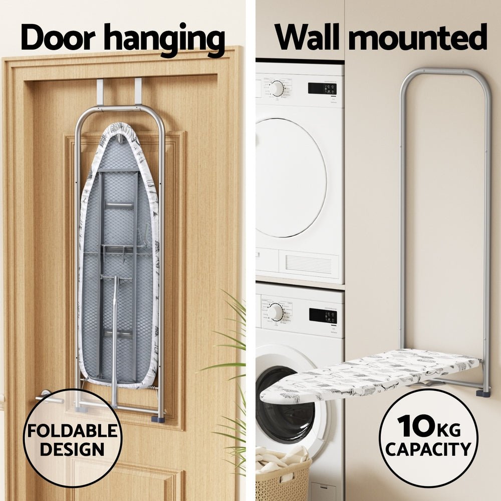 Ironing Board Wall Mounted Foldable White - Appliances > Washers, Dryers & Irons > Irons & Ironing Systems - Rivercity House & Home Co. (ABN 18 642 972 209) - Affordable Modern Furniture Australia