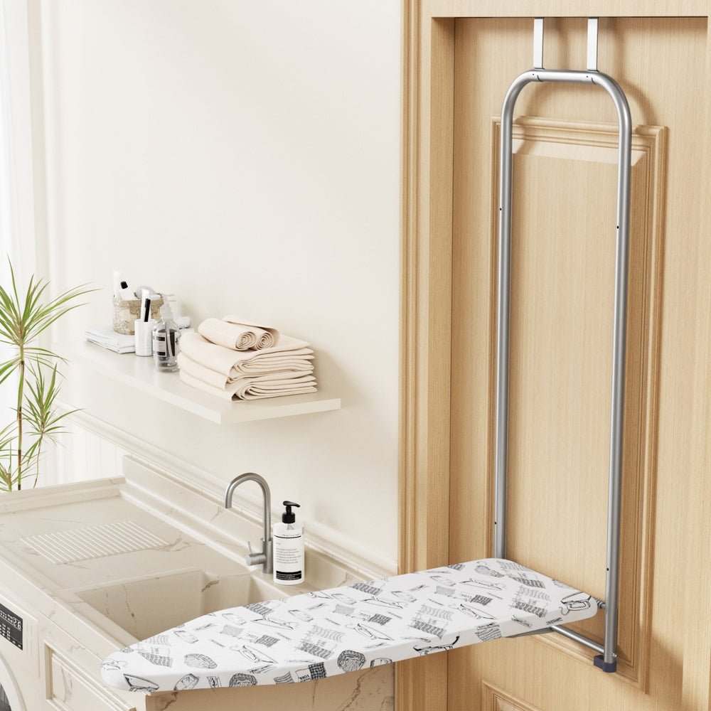 Ironing Board Wall Mounted Foldable White - Appliances > Washers, Dryers & Irons > Irons & Ironing Systems - Rivercity House & Home Co. (ABN 18 642 972 209) - Affordable Modern Furniture Australia