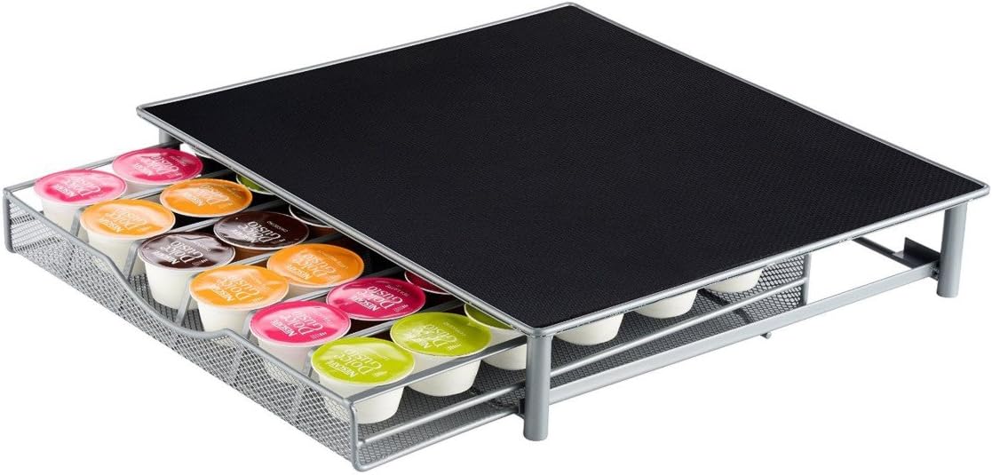 K - Cup Coffee Pod Drawer Organiser for 36 Pods with Counter Storage - Black - Appliances > Kitchen Appliances > Coffee Machines & Accessories - Rivercity House & Home Co. (ABN 18 642 972 209) - Affordable Modern Furniture Australia