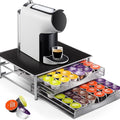 K-Cup Coffee Pod Drawer Organiser for 72 Pods with Counter Storage - Black