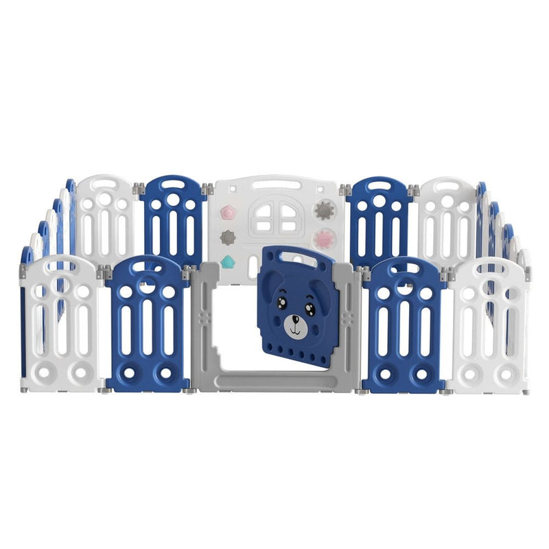 Keezi Kids Baby Playpen 24 Panels Safety Gate Toddler Fence Barrier Play Game - Baby & Kids > Gates & Playpens - Rivercity House & Home Co. (ABN 18 642 972 209) - Affordable Modern Furniture Australia