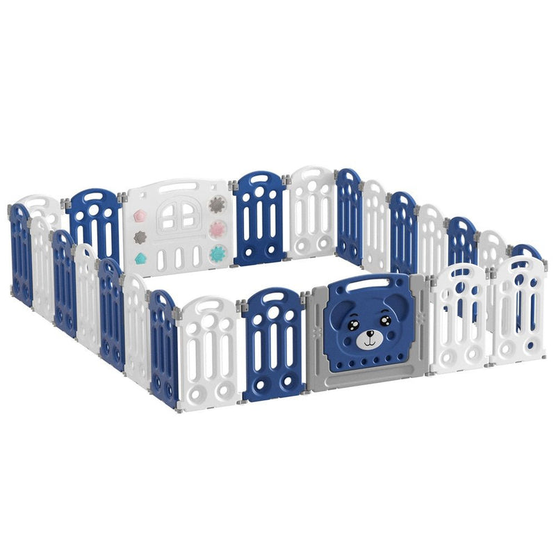 Keezi Kids Baby Playpen 24 Panels Safety Gate Toddler Fence Barrier Play Game - Baby & Kids > Gates & Playpens - Rivercity House & Home Co. (ABN 18 642 972 209) - Affordable Modern Furniture Australia