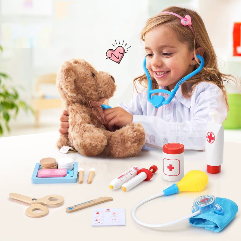 Keezi Kids Doctor Nurse Medical Case Pretend Play Set Stethoscope Medicine Toys - Baby & Kids > Toys - Rivercity House & Home Co. (ABN 18 642 972 209) - Affordable Modern Furniture Australia