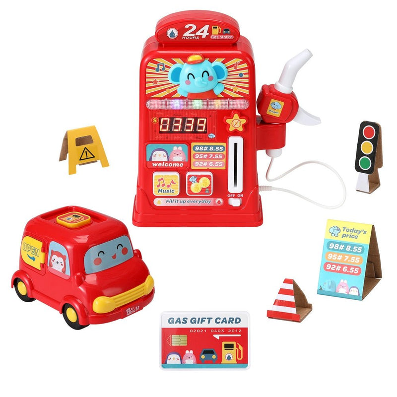 Keezi Kids Gas Petrol Station Pumper Pretend Play Toys Car Music Card Playset - Baby & Kids > Toys - Rivercity House & Home Co. (ABN 18 642 972 209) - Affordable Modern Furniture Australia