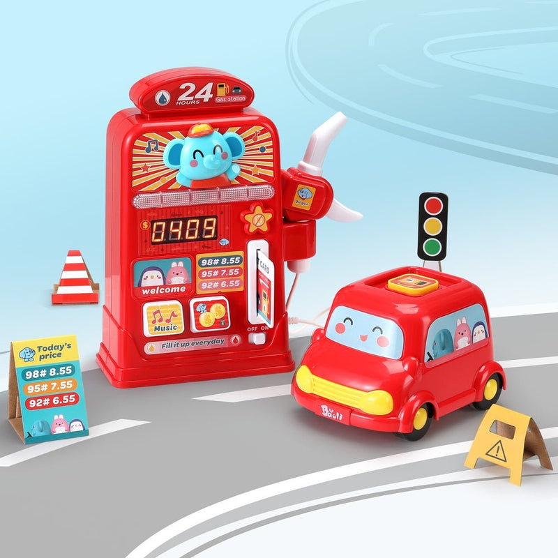 Keezi Kids Gas Petrol Station Pumper Pretend Play Toys Car Music Card Playset - Baby & Kids > Toys - Rivercity House & Home Co. (ABN 18 642 972 209) - Affordable Modern Furniture Australia