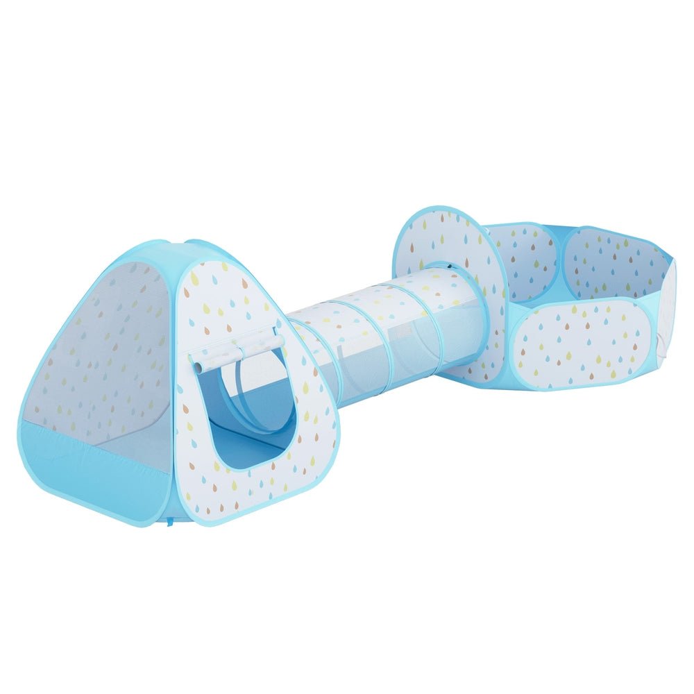 Keezi Kids Play Tent Pop Up Playhouse Ball Pit Tunnel Basketball Hoop Blue - Baby & Kids > Baby & Kids Others - Rivercity House & Home Co. (ABN 18 642 972 209) - Affordable Modern Furniture Australia