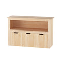Keezi Kids Bookshelf 3-Drawer Storage Toy Organiser Bookcase - White