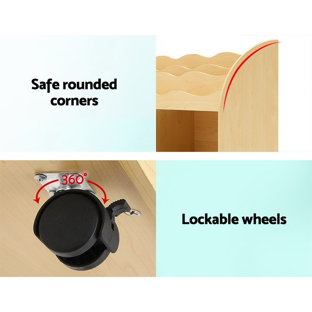 Kids Bookshelf Children Bookcase Toy Storage Box Organiser Display Rack - Baby & Kids > Kid's Furniture - Rivercity House & Home Co. (ABN 18 642 972 209) - Affordable Modern Furniture Australia