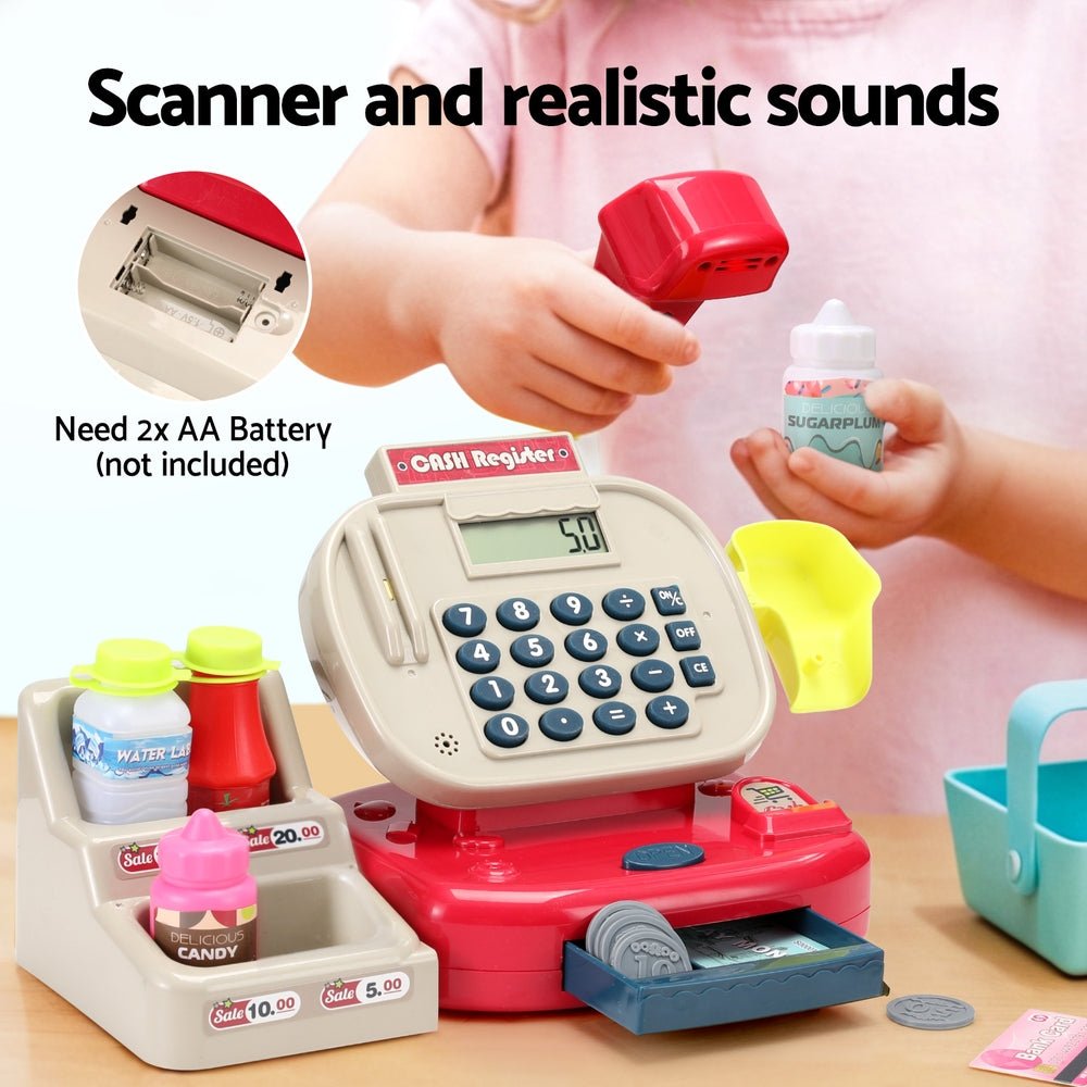 Kids Cash Register Calculator Pretend Play Shops Money Checkout Toys Set - Baby & Kids > Toys - Rivercity House & Home Co. (ABN 18 642 972 209) - Affordable Modern Furniture Australia