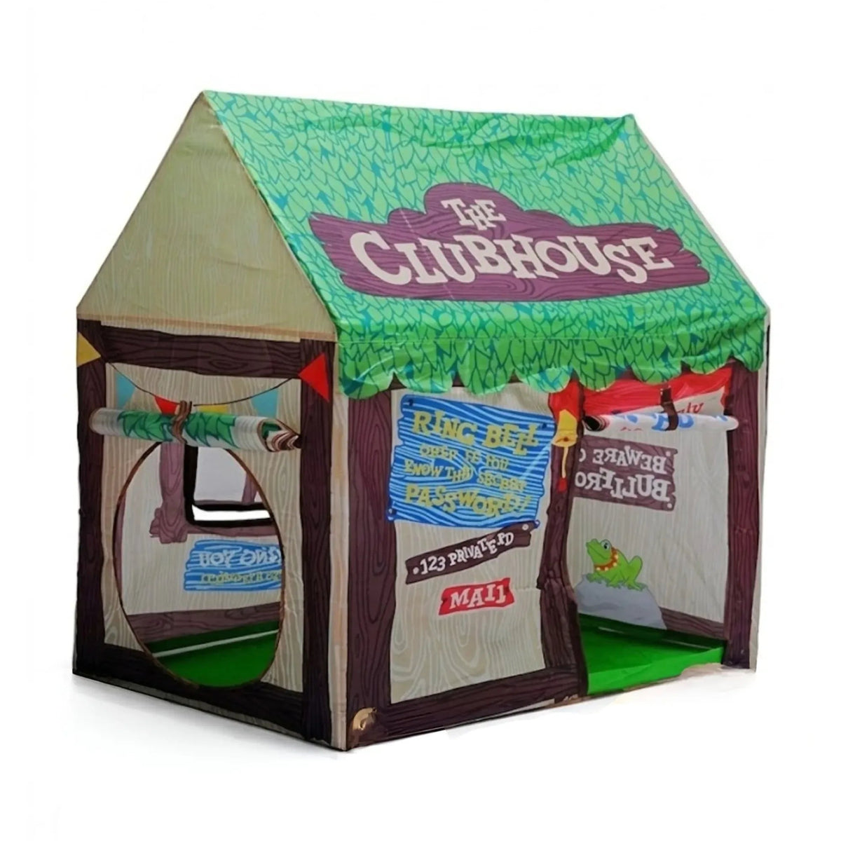 Kids Clubhouse Play Tent with Pop-Up Frame and Carry Bag - Green - Baby & Kids > Baby & Kid's Toys > Outdoor Play Equipment - Rivercity House & Home Co. (ABN 18 642 972 209) - Affordable Modern Furniture Australia