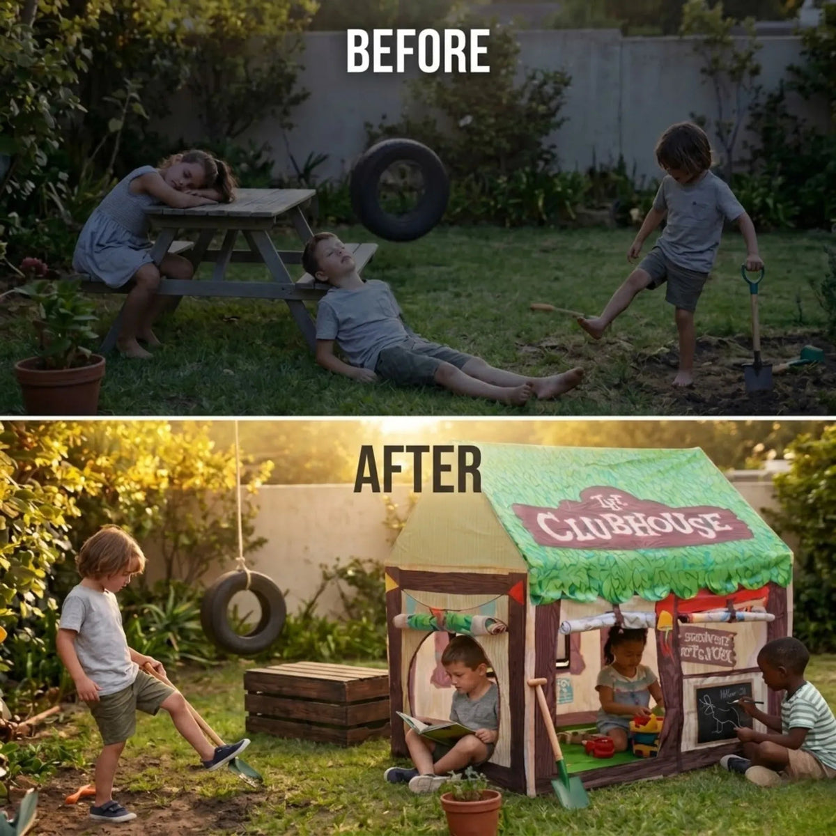 Kids Clubhouse Play Tent with Pop-Up Frame and Carry Bag - Green - Baby & Kids > Baby & Kid's Toys > Outdoor Play Equipment - Rivercity House & Home Co. (ABN 18 642 972 209) - Affordable Modern Furniture Australia