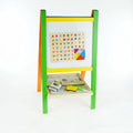 Kids Double-Sided Art Easel with Chalkboard and Magnetic Whiteboard - Multicolour