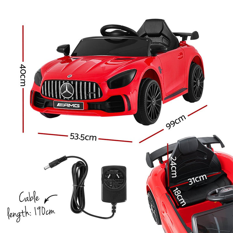 Kids Electric Ride On Car Mercedes - Benz AMG GTR Licensed Toy Cars Remote White - Baby & Kids > Ride On Cars, Go - karts & Bikes > Ride On Cars - Rivercity House & Home Co. (ABN 18 642 972 209) - Affordable Modern Furniture Australia