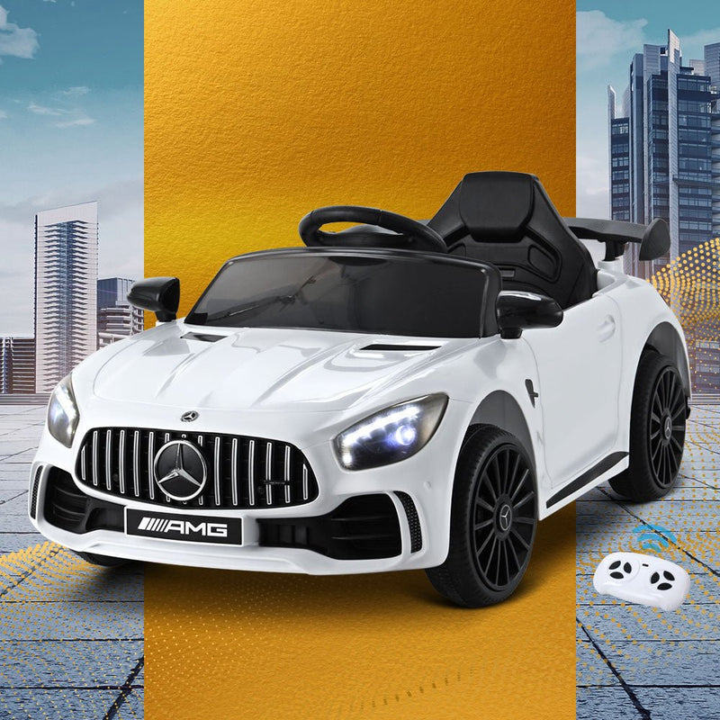 Kids Electric Ride On Car Mercedes - Benz AMG GTR Licensed Toy Cars Remote White - Baby & Kids > Ride On Cars, Go - karts & Bikes > Ride On Cars - Rivercity House & Home Co. (ABN 18 642 972 209) - Affordable Modern Furniture Australia