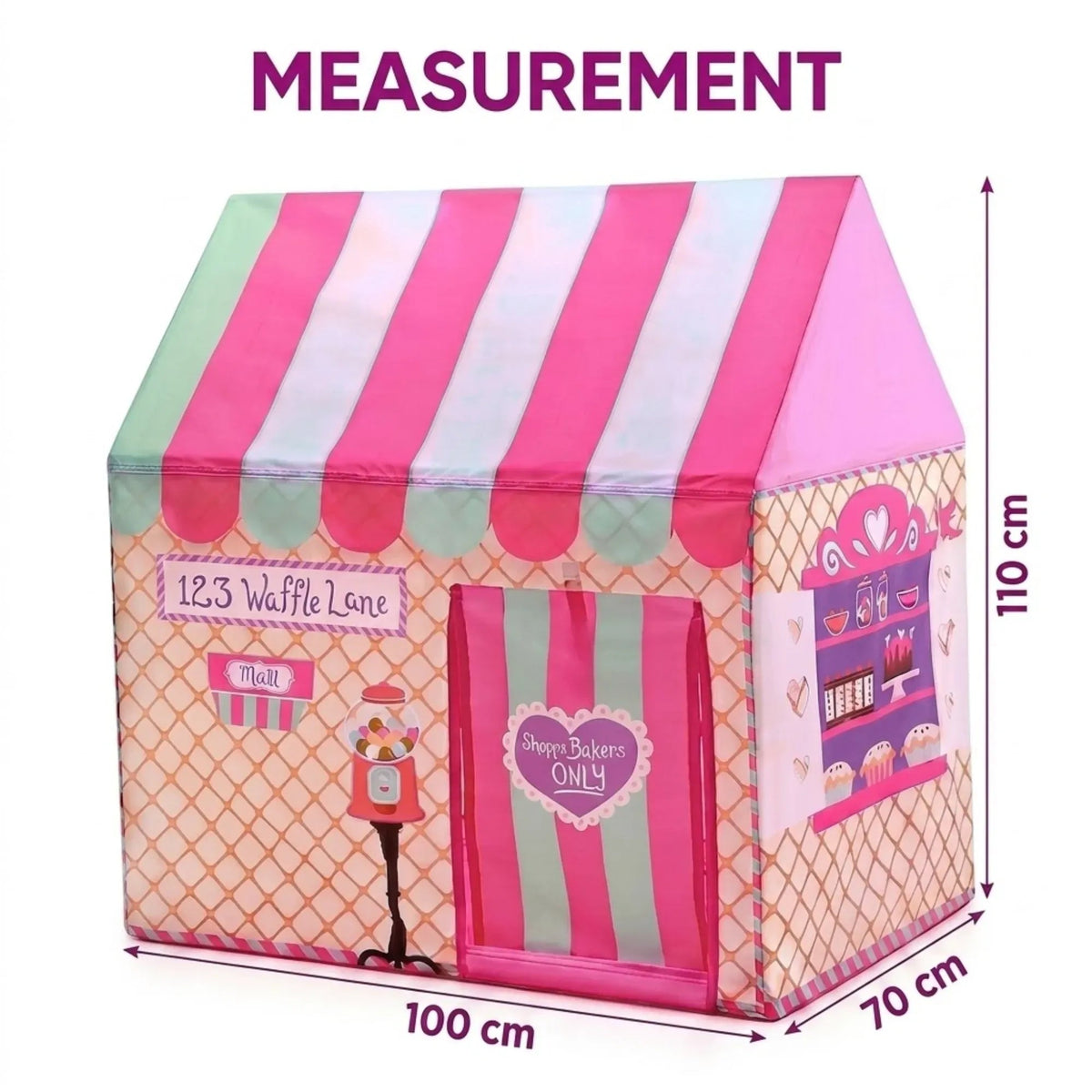 Kids Ice Cream Bakery Play Tent Pop Up Playhouse Outdoor Play Equipment - Pink - Baby & Kids > Baby & Kid's Toys > Outdoor Play Equipment - Rivercity House & Home Co. (ABN 18 642 972 209) - Affordable Modern Furniture Australia