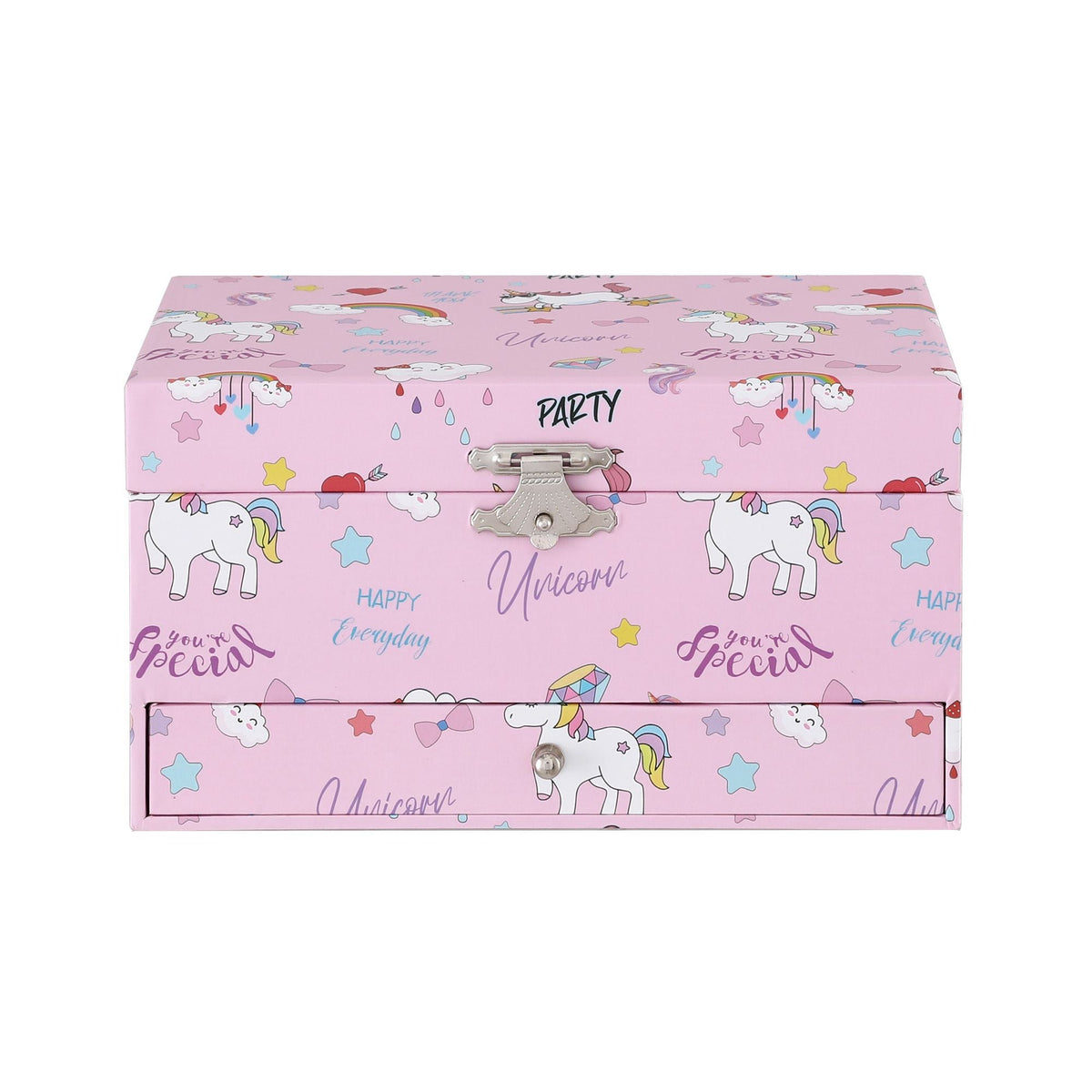 Kids Jewellery Box Organiser with Music, Mirror and Twirling Character for Girls - Pink - Baby & Kids > Kid's Furniture > Toy Boxes - Rivercity House & Home Co. (ABN 18 642 972 209) - Affordable Modern Furniture Australia