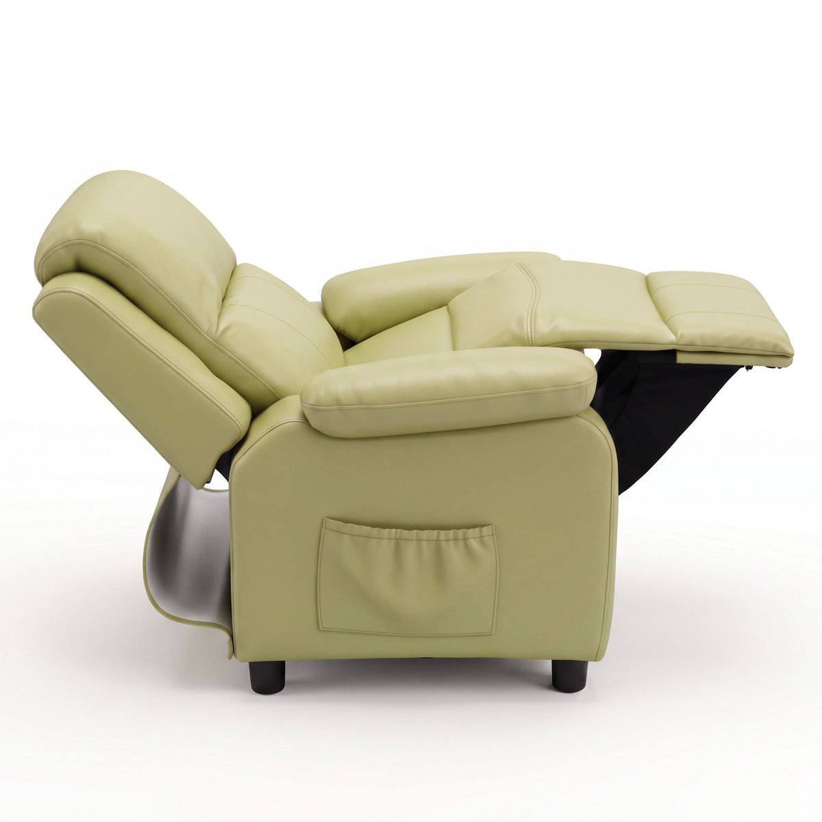 Kids Recliner Chair with Adjustable Backrest, Armrest Storage & Side Pockets - Green - Baby & Kids > Kid's Furniture > Kid's Tables, Chairs & Seats - Rivercity House & Home Co. (ABN 18 642 972 209) - Affordable Modern Furniture Australia