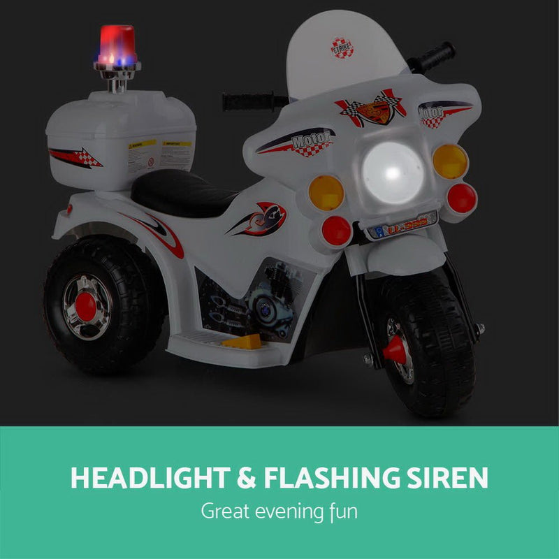 Kids Ride On Motorbike Motorcycle Car Toys White - Baby & Kids > Ride on Cars, Go - karts & Bikes - Rivercity House & Home Co. (ABN 18 642 972 209) - Affordable Modern Furniture Australia