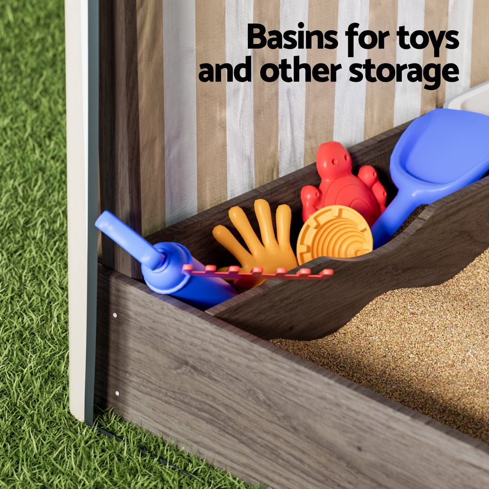 Kids Sandpit Wooden Sandbox Sand Pit with Canopy Window Water Basin 120cm - Auto Accessories > Auto Accessories Others - Rivercity House & Home Co. (ABN 18 642 972 209) - Affordable Modern Furniture Australia