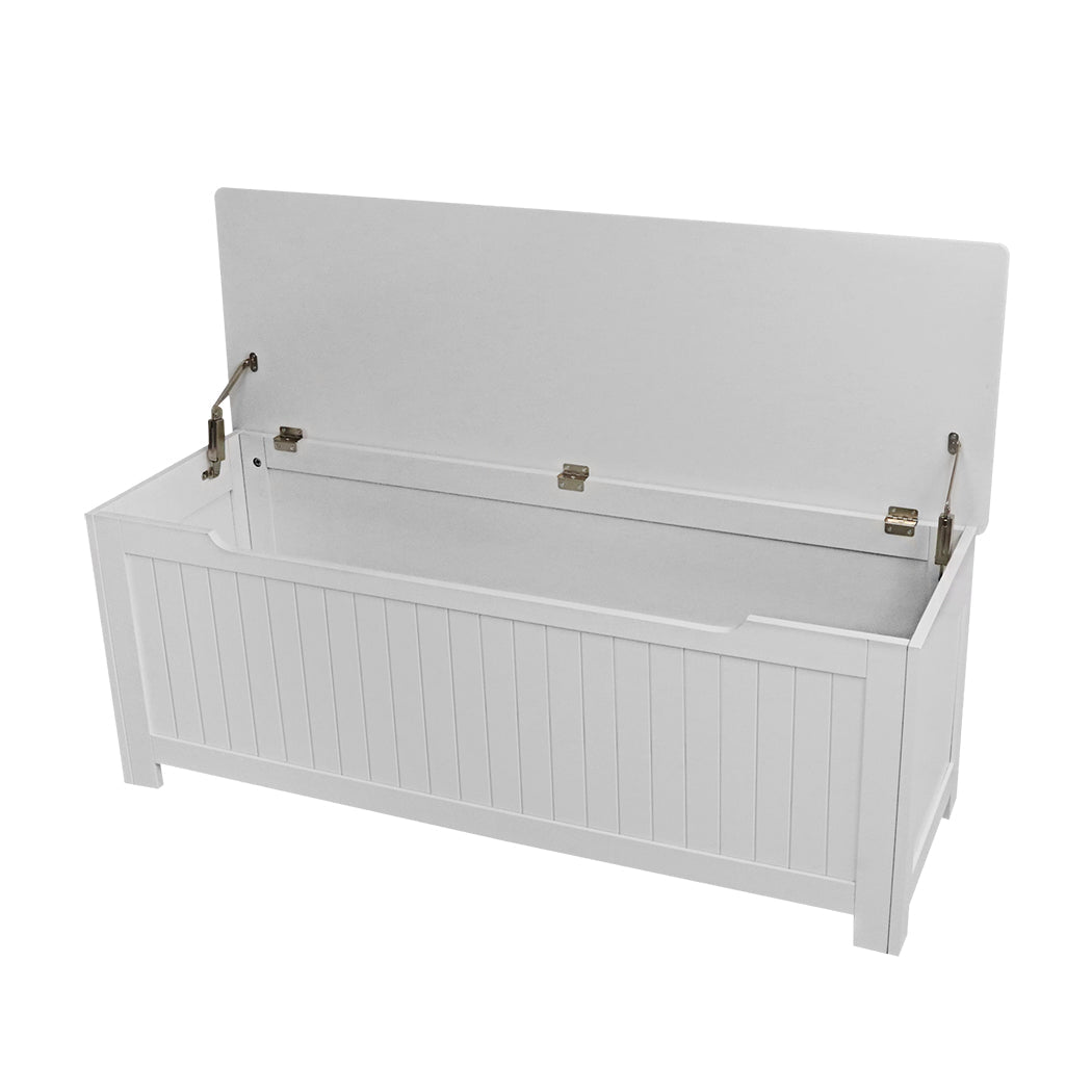 Kids Toy Box Storage Chest Cabinet with Soft - Close Lid - White - Rivercity House & Home Co. (ABN 18 642 972 209) - Affordable Modern Furniture Australia