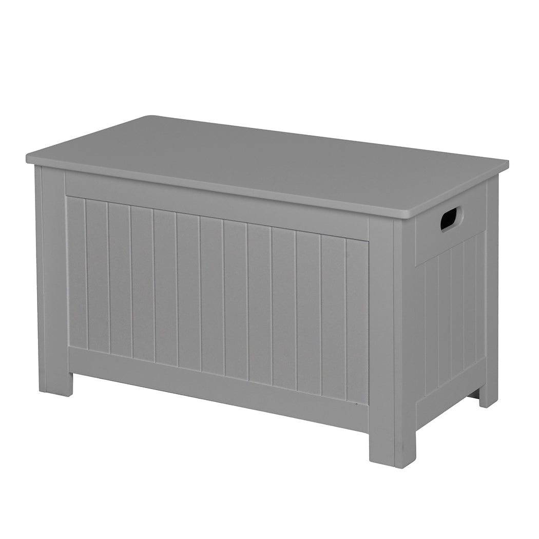 Kids Toy Storage Chest with Soft - Close Lid and Safety Hinges - Grey - Rivercity House & Home Co. (ABN 18 642 972 209) - Affordable Modern Furniture Australia