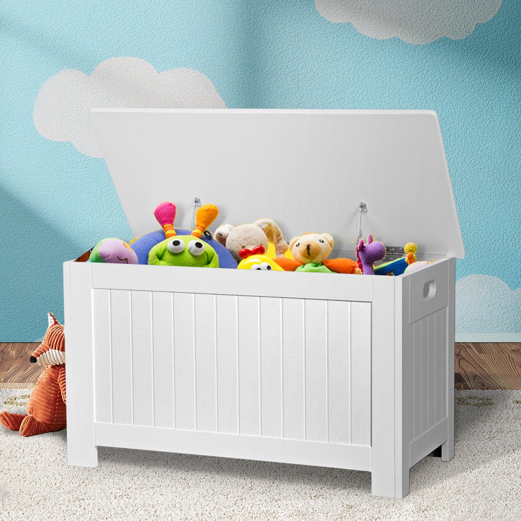 Kids Toy Storage Chest with Soft - Close Lid - White - Rivercity House & Home Co. (ABN 18 642 972 209) - Affordable Modern Furniture Australia