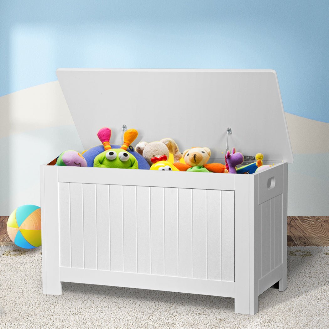 Kids Toy Storage Chest with Soft - Close Lid - White - Rivercity House & Home Co. (ABN 18 642 972 209) - Affordable Modern Furniture Australia