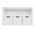 Kids Toy Storage Unit Organiser with Drawers and Shelves - White