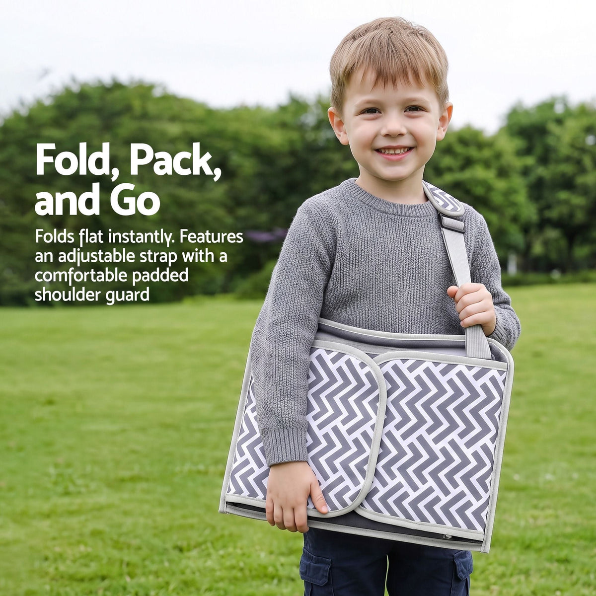 Kids Travel Tray Car Seat Lap Desk Portable Organiser for Car & Airplane - Grey - Baby & Kids > Kid's Furniture > Kid's Desks - Rivercity House & Home Co. (ABN 18 642 972 209) - Affordable Modern Furniture Australia