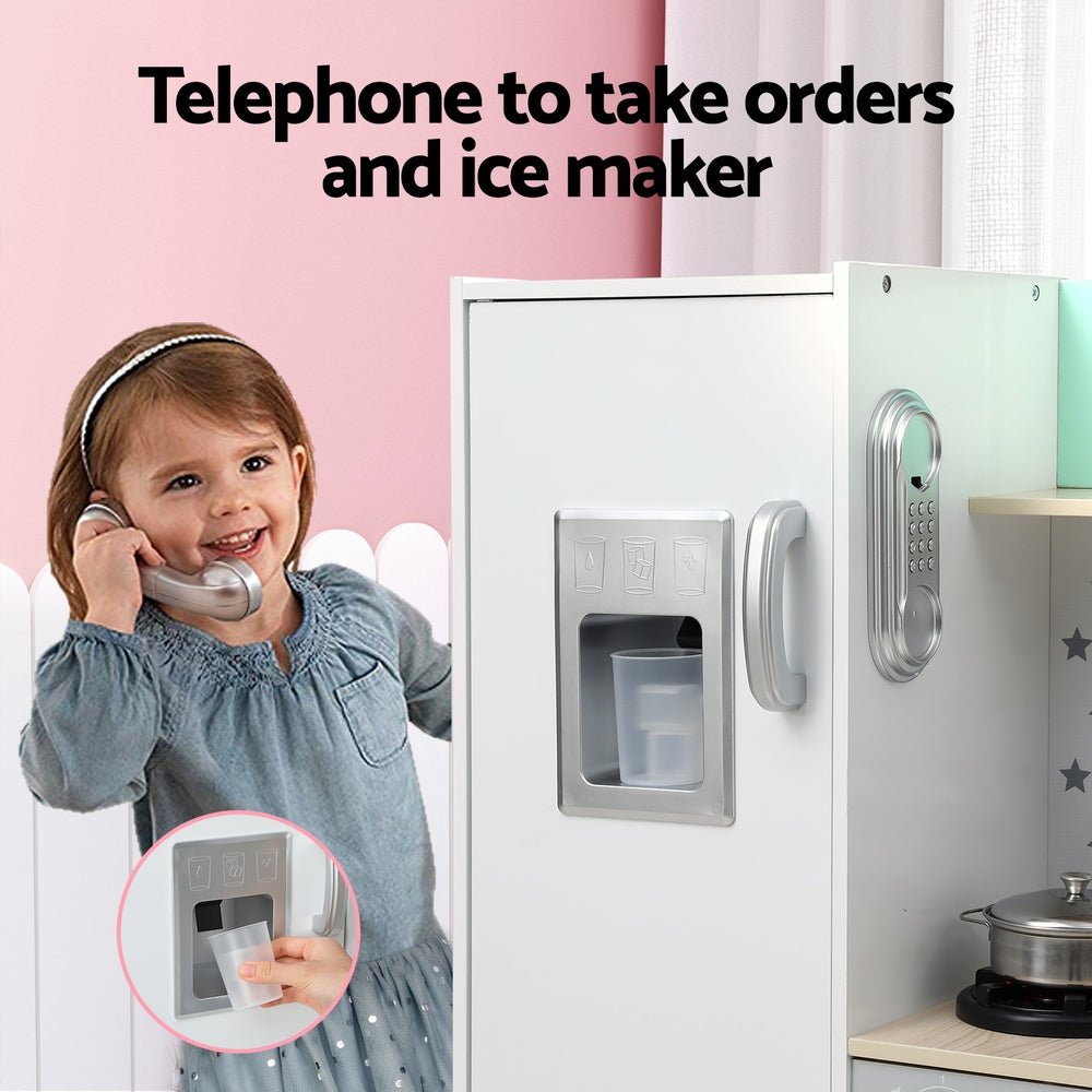 Kids Wooden Pretend Kitchen Play Sets Cooking Toys Oven Fridge 85CM Green - Baby & Kids > Baby & Kid's Toys > Pretend Play - Rivercity House & Home Co. (ABN 18 642 972 209) - Affordable Modern Furniture Australia