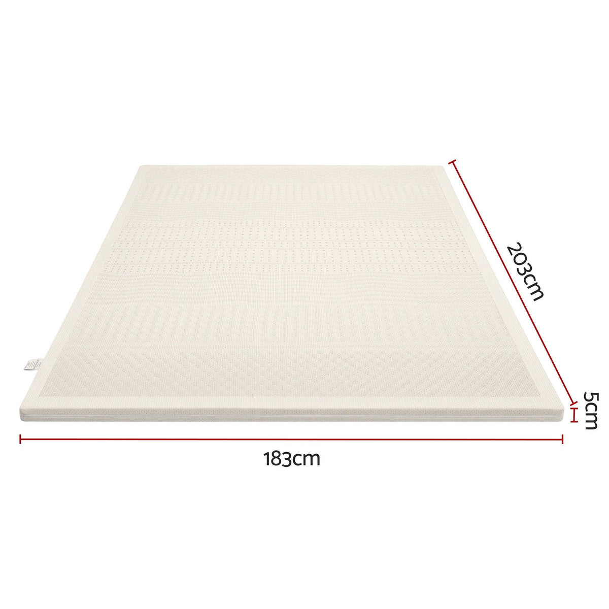 King 7-Zone Natural Latex Mattress Topper 5cm Breathable - Furniture > Mattresses > Mattress Toppers - Rivercity House & Home Co. (ABN 18 642 972 209) - Affordable Modern Furniture Australia