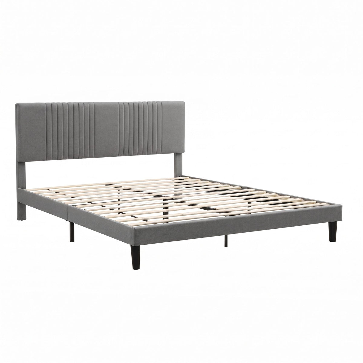 King Adjustable Headboard Bed Frame 300kg Capacity - Grey - Furniture > Bedroom > Beds & Bed Frames - Rivercity House & Home Co. (ABN 18 642 972 209) - Affordable Modern Furniture Australia
