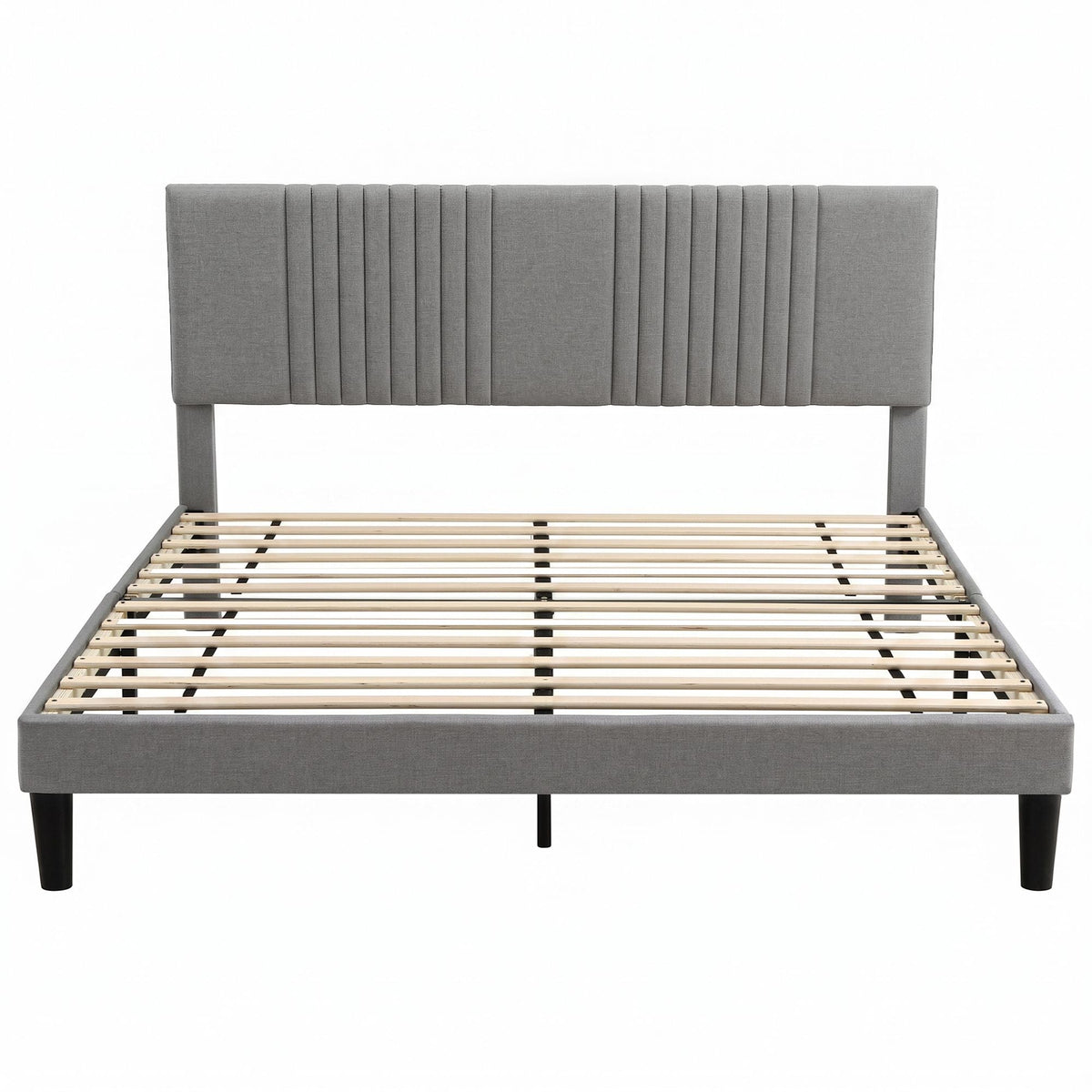 King Adjustable Headboard Bed Frame 300kg Capacity - Grey - Furniture > Bedroom > Beds & Bed Frames - Rivercity House & Home Co. (ABN 18 642 972 209) - Affordable Modern Furniture Australia